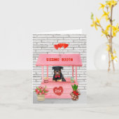 Carte Stand de baisers pour chien Rottweiler pour la Sai (Fleur jaune)