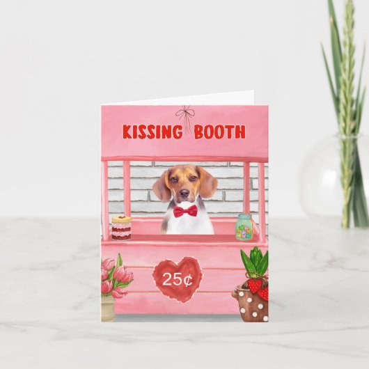 Carte Stand de baisers pour la Saint-Valentin pour chien (Devant)