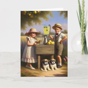 Carte Stand Retro Lemonade Avoir un bon été