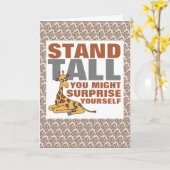 Carte Stand Tall, Giraffe (Fleur jaune)