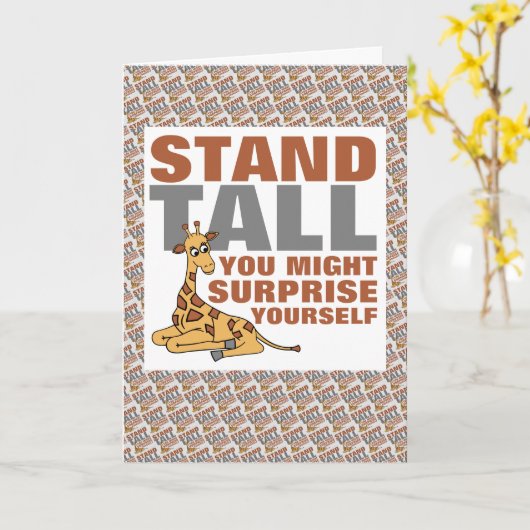 Carte Stand Tall, Giraffe (Fleur jaune)