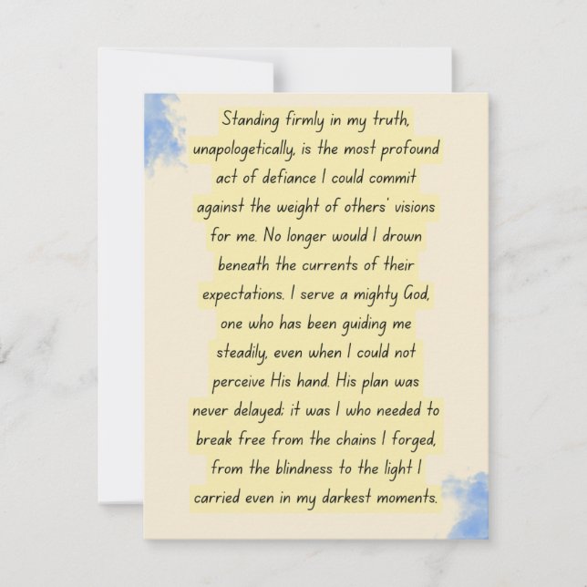 Carte Standing Firm in Truth (Devant)