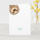Carte Stanley sloth 'oh salut ! ' (Fleur jaune)