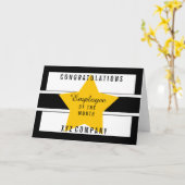 Carte Star Félicitations Employé du Mois | Non personnal (Fleur jaune)