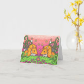 Carte Star Fire Twin Fox Illustration (Fleur jaune)