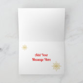 Carte Starburst rétro atomique mi-siècle Mood Rouge & Or (Intérieur)