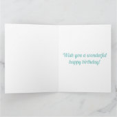 Carte Starfish 16e anniversaire Seize bleu Turquoise Nom (Intérieur)