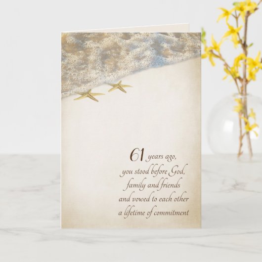 Carte Starfish 61st Anniversary (Fleur jaune)