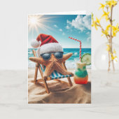 Carte Starfish de Noël avec Cocktail (Fleur jaune)