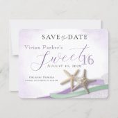 Carte Starfish Lace Sweet 16 Save the Date (Devant)