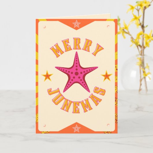 Carte Starfish Merry Junemas (Fleur jaune)