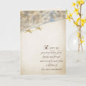 Carte Starfish On Beach pour le 50e anniversaire (Fleur jaune)