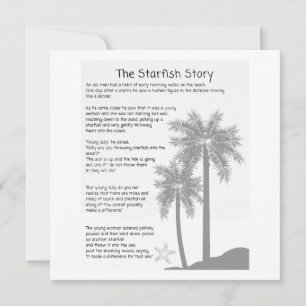 Carte Starfish Story, Starfish Throver, Starfish Poem