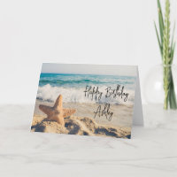 Starfish sur une plage de sable Photo Anniversaire