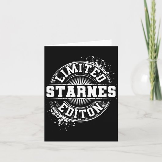 Carte Starnes Funny Surname Family Tree Birthday Gift  (Devant)