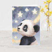 Carte Starry Dreams : A Curious Panda explore la nuit (Fleur jaune)