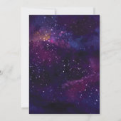Carte Starry Evening Sky Watercolor Mariage (Dos)