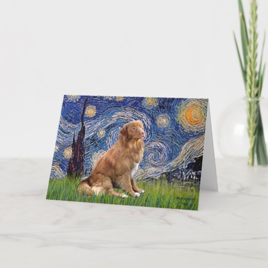 Carte Starry Night - Nova Scotia Duck Rolling Retriever (Devant)