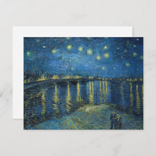 Carte Starry Night Over the Rhone (1888) Vincent van Gog (Devant / Derrière)