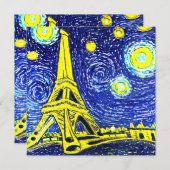 Carte Starry Night Paris France (Devant / Derrière)