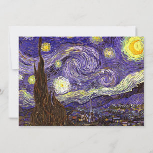 Carte Starry Night peinture de l'artiste Vincent Van Gog