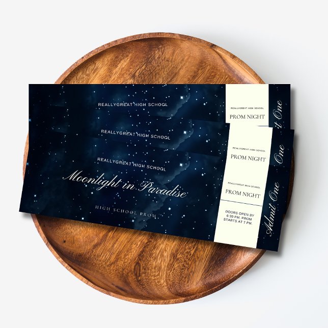 Carte Starry Night Prom Ticket, Une nuit sous les étoile (Créateur téléchargé)