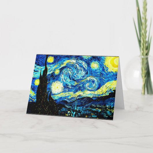 Carte Starry Night, tableau mondialement célèbre de van (Devant)