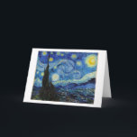 Carte Starry Night, Vincent van Gogh<br><div class="desc">Vincent Willem van Gogh (30 mars 1853 - 29 juillet 1890) était un peintre post-impressionniste hollandais qui est l'une des figures les plus célèbres et influentes de l'histoire de l'art occidental. En un peu plus de dix ans, il a créé environ 2100 oeuvres, dont environ 860 peintures à l'huile, dont...</div>