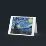 Carte Starry Night, Vincent van Gogh<br><div class="desc">Vincent Willem van Gogh (30 mars 1853 - 29 juillet 1890) était un peintre post-impressionniste hollandais qui est l'une des figures les plus célèbres et influentes de l'histoire de l'art occidental. En un peu plus de dix ans, il a créé environ 2100 oeuvres, dont environ 860 peintures à l'huile, dont...</div>
