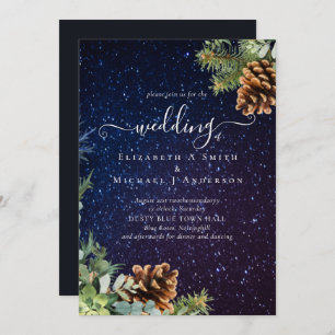 Carte Starry Night Winter Wedding Budget