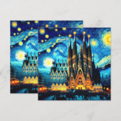 Carte Starry Sagrada Familia Barcelona (Devant / Derrière)