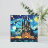 Carte Starry Sagrada Familia Barcelona (Debout devant)