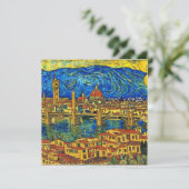 Carte Starry Starry Night Florence Italie (Debout devant)