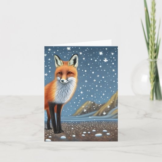 Carte Starry Starry Night Storybook Fox (Devant)
