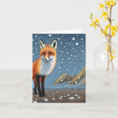 Carte Starry Starry Night Storybook Fox (Fleur jaune)