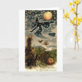Carte Starry Witch sur Broomstick (Fleur jaune)