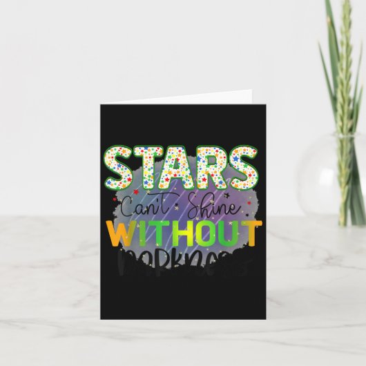Carte Stars Can't Shine Without Darkness Motivational Qu (Devant)