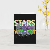 Carte Stars Can't Shine Without Darkness Motivational Qu (Fleur jaune)