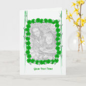 Carte Stars de trèfle de la Saint Patrick (cadre photo) (Fleur jaune)