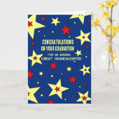 Carte Stars Great Grandgirl Félicitations (Fleur jaune)