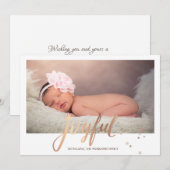 Carte Stars Joyful Baby Photo (Devant / Derrière)