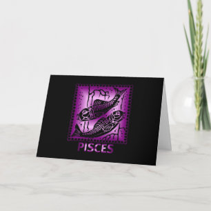 Carte Starsign de Poissons de joyeux anniversaire