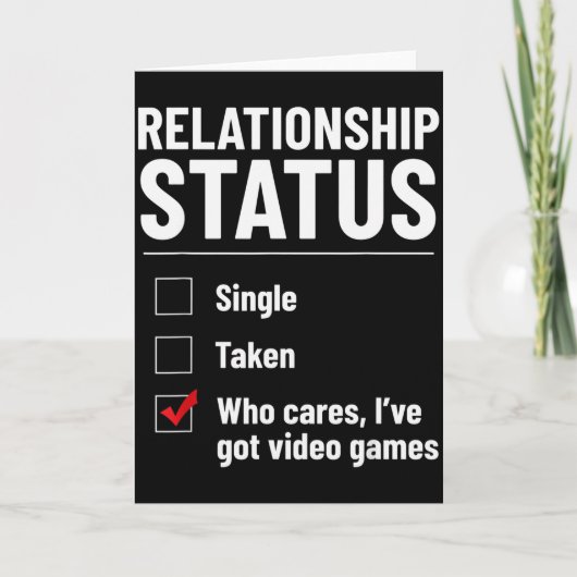 Carte Stat de relation Célibataire En couple Jeux vidéo (Devant)