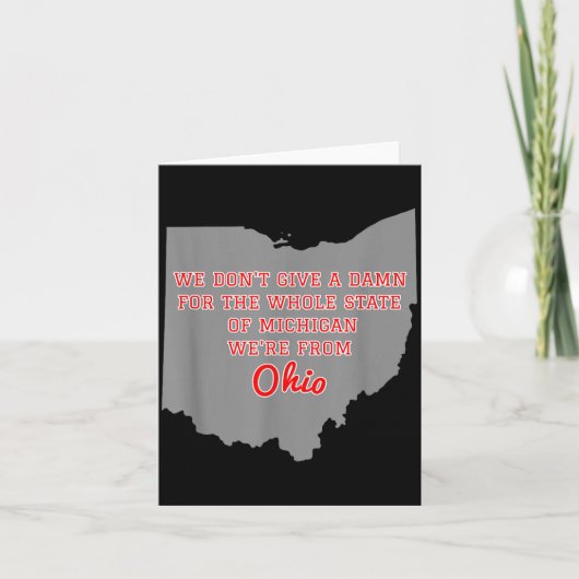 Carte State Of Ohio We Don't Give A For Michigan  (Devant)