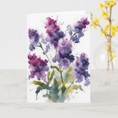 Carte Statice - Fleurs aquarelle (Fleur jaune)