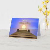 Carte Station d'accueil pour Fêtes des pères relaxantes (Fleur jaune)