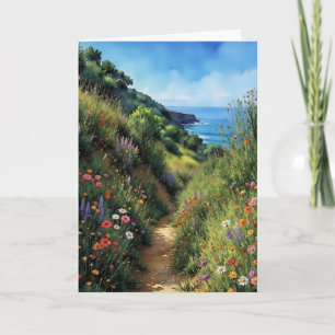 Carte Station d'aquarelle Big Sur California