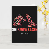 Carte Station de ski Snowbasin Utah ski (Fleur jaune)
