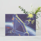 Carte Station spatiale orbitale de science-fiction vinta (Debout devant)