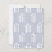 Carte Stationographie de monogramme arc-en-ciel géométri (Dos)